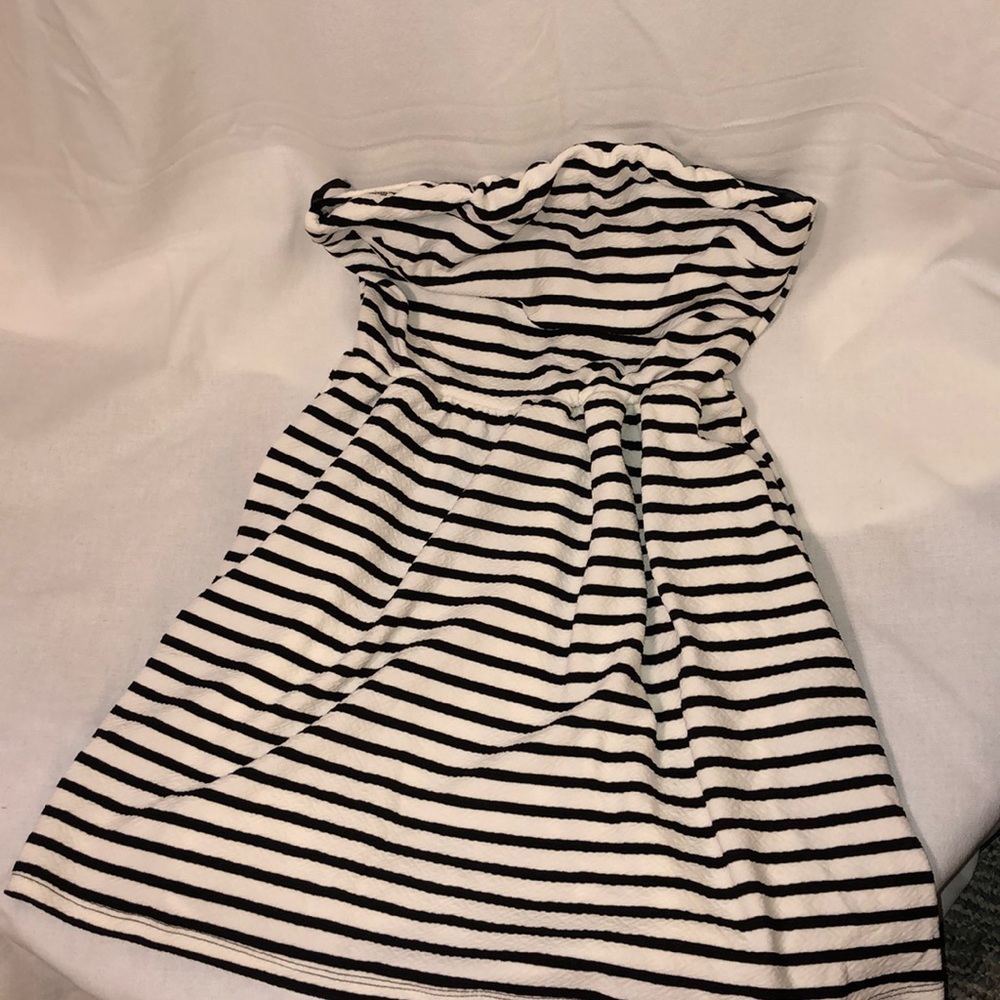 Strapless skater dress